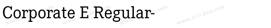 Corporate E Regular字体转换
